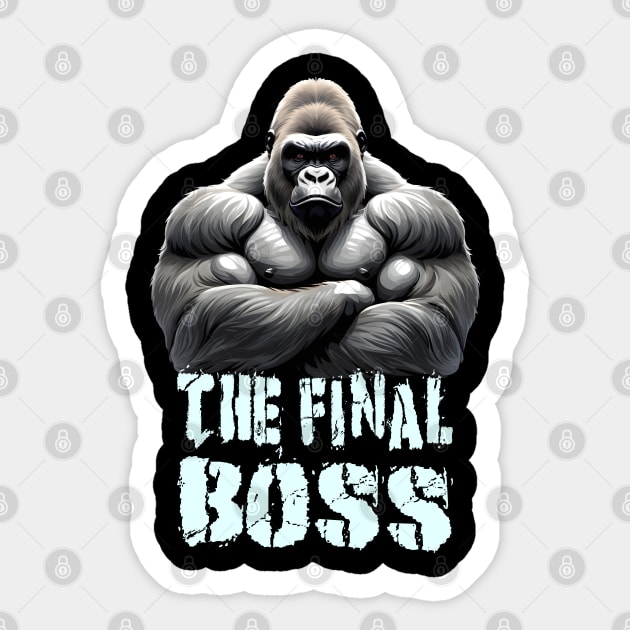 The Final Boss Silverback Gorilla Design Sticker by TF Brands